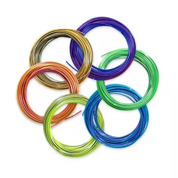 3Doodler FLOW-TRIFILLS 3D spausdinimo medžiaga Polilaktinė rūgštis (PLA) Juoda, Mėlyna, Varinė, Auksinė, Žalia, Violetinė, Raudona 260 g