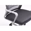 Sukiojama biuro kėdė ActiveJet YK01 — paminkštinta medžiaginė sėdynė, tinklinė atlošas, pilka, reguliuojamas aukštis 46–56 cm