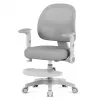 Sukiojama kėdė mark adler Junior 5.0 — ergonomiška tinklinė atloša, porolono sėdynė, reguliuojamas aukštis 42–54 cm, pilka