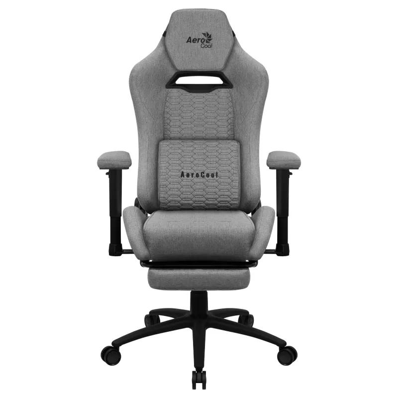 Aerocool ROYALASHGR Premium Ergonomic Gaming Chair Legrest Aeroweave Technology Pilka