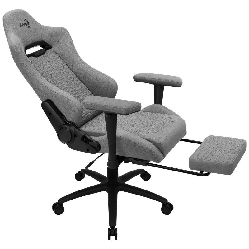 Aerocool ROYALASHGR Premium Ergonomic Gaming Chair Legrest Aeroweave Technology Pilka