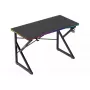 Žaidimų stalas Huzaro Hero 1.7 RGB Juoda — tiesus ergonominis stalas 1200x600 mm, 750 mm aukštis, LED, puodelio laikiklis, ausinių kabliukas