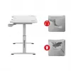Žaidimų kėdė huzaro Hero 2.6 White — ergonomiška reguliuojama aukšta nugara pasukama kėdė su puodelių laikikliu ir ausinių kabliuku
