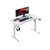 Žaidimų kėdė huzaro Hero 2.6 White — ergonomiška reguliuojama aukšta nugara pasukama kėdė su puodelių laikikliu ir ausinių kabliuku