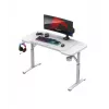 Žaidimų kėdė huzaro Hero 2.6 White — ergonomiška reguliuojama aukšta nugara pasukama kėdė su puodelių laikikliu ir ausinių kabliuku