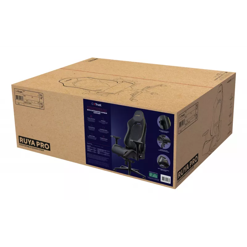 Trust GXT 721 Ruya Pro universali žaidimų kėdė, juoda