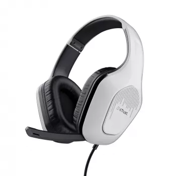 Trust GXT 415W Zirox ausinės su laidu, ant galvos, žaidimams, baltos