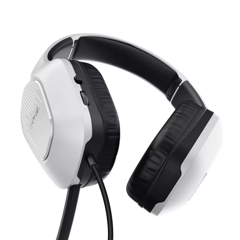 Trust GXT 415W Zirox ausinės su laidu, ant galvos, žaidimams, baltos