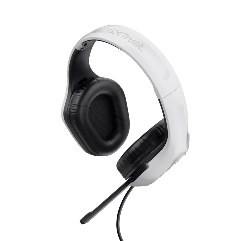 Trust GXT 415W Zirox ausinės su laidu, ant galvos, žaidimams, baltos