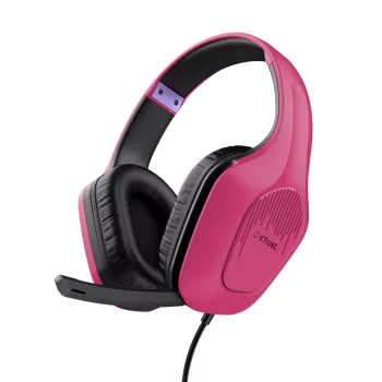Trust GXT 415P Zirox ausinės su laidu, ant galvos dedamos, žaidimams, rožinės