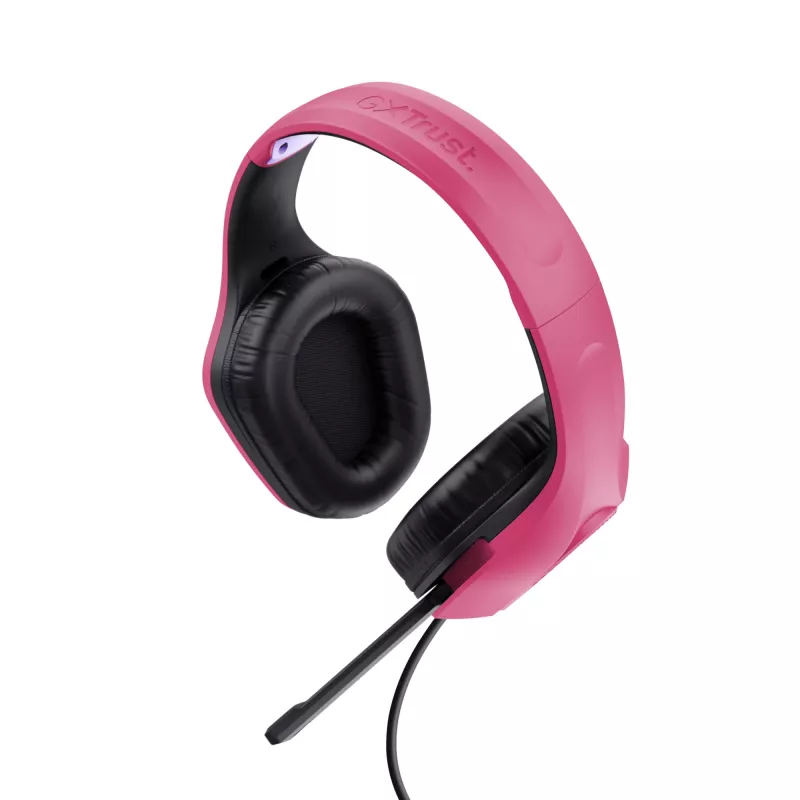 Trust GXT 415P Zirox ausinės su laidu, ant galvos dedamos, žaidimams, rožinės