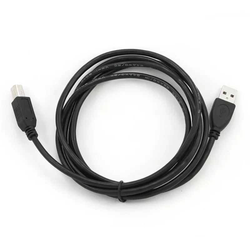 GEMBIRD USB 2.0 A kištuko - B kištuko kabelis 2,0 m (6 pėd.) - juoda / urmo pakuotė (ccp-USB2-ambm-6)