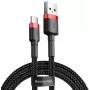 BASEUS pintas Cafule greitojo įkrovimo kabelis - USB Type-A į Type-C 2A - 2 m - juodas (nailonas)