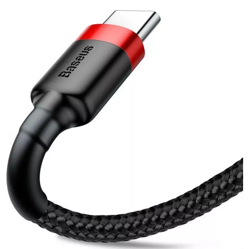 BASEUS pintas Cafule greitojo įkrovimo kabelis - USB Type-A į Type-C 2A - 2 m - juodas (nailonas)