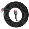 BASEUS pintas Cafule greitojo įkrovimo kabelis - USB Type-A į Type-C 2A - 2 m - juodas (nailonas)