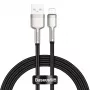 BASEUS Fast Charge Cafule duomenų perdavimo laidas - USB Type-A į Lightning - 480Mbps (2.4A PD) - 1m - juodas