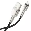 BASEUS Fast Charge Cafule duomenų perdavimo laidas - USB Type-A į Lightning - 480Mbps (2.4A PD) - 1m - juodas