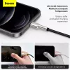 BASEUS Fast Charge Cafule duomenų perdavimo laidas - USB Type-A į Lightning - 480Mbps (2.4A PD) - 1m - juodas