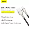 BASEUS Fast Charge Cafule duomenų perdavimo laidas - USB Type-A į Lightning - 480Mbps (2.4A PD) - 1m - juodas