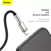 BASEUS Fast Charge Cafule duomenų perdavimo laidas - USB Type-A į Lightning - 480Mbps (2.4A PD) - 1m - juodas