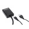 GEMBIRD VGA į HDMI adapterio laidas, maitinamas per USB, 15 cm – juodas