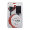 GEMBIRD VGA į HDMI adapterio laidas, maitinamas per USB, 15 cm – juodas