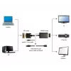 GEMBIRD VGA į HDMI adapterio laidas, maitinamas per USB, 15 cm – juodas