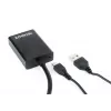 GEMBIRD VGA į HDMI adapterio laidas, maitinamas per USB, 15 cm – juodas