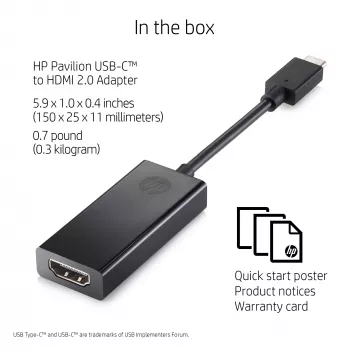 HP 2PC54AA sąsajos kortelės / adapteris HDMI