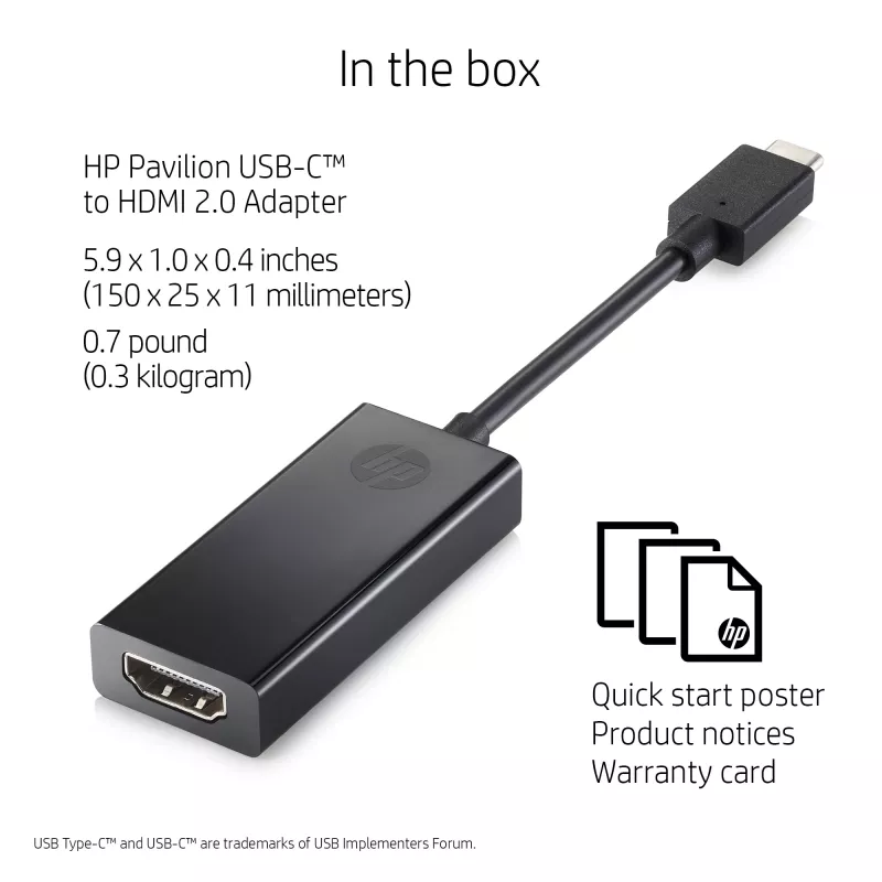 HP 2PC54AA sąsajos kortelės / adapteris HDMI