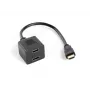 HDMI vaizdo skirstytuvas LANBERG AD-0019-BK — 2x HDMI išvestys, Full HD 1920x1080, 0,2 m laidas, juodas