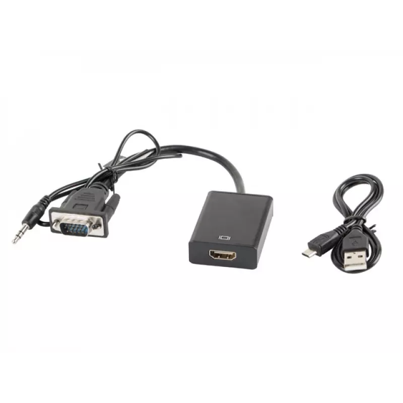 LANBERG vaizdo kabelio adapteris HDMI Type A (standartinis) VGA (d-sub) 0,2 m juodas