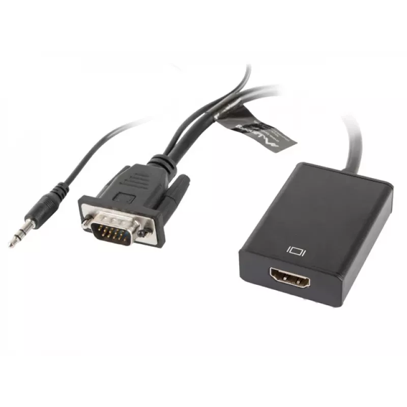 LANBERG vaizdo kabelio adapteris HDMI Type A (standartinis) VGA (d-sub) 0,2 m juodas