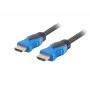 LANBERG HDMI kabelis - kištukas/kištukas V2.0 4k Cu - 0,5 m juodas