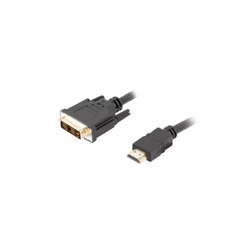 LANBERG Hdmi(m)->DVI-d(m)(18+1) Kabelis Single Link su paauksuotais jungtimis - 3 m juodas