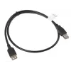 USB A į USB A kabelis LANBERG CA-USBE-10CC-0007-BK, USB 2.0, 0,7 m, juodas
