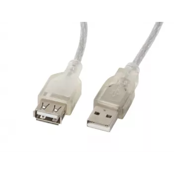USB laidas LANBERG CA-USBE-12CC-0018-TR 1,8 m USB 2.0 A–A permatomas
