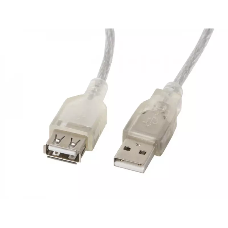 USB laidas LANBERG CA-USBE-12CC-0018-TR 1,8 m USB 2.0 A–A permatomas