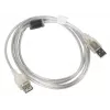 USB laidas LANBERG CA-USBE-12CC-0018-TR 1,8 m USB 2.0 A–A permatomas