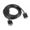 VGA laidas LANBERG CA-VGAC-10CC-0050-B, 5 m, kištukas-kištukas, PVC apvalkalas, ferito karoliukas, juodas