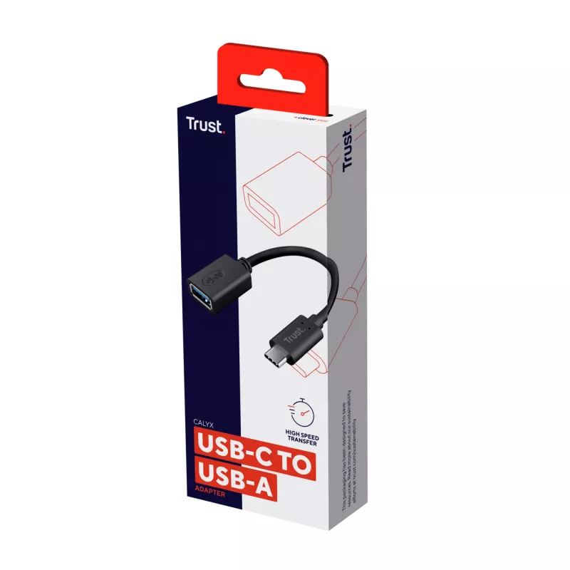 Trust 20967 USB laidas 0.09 m USB C USB A Juoda