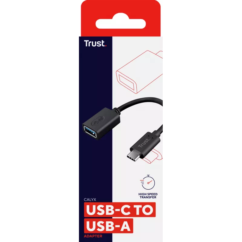 Trust 20967 USB laidas 0.09 m USB C USB A Juoda