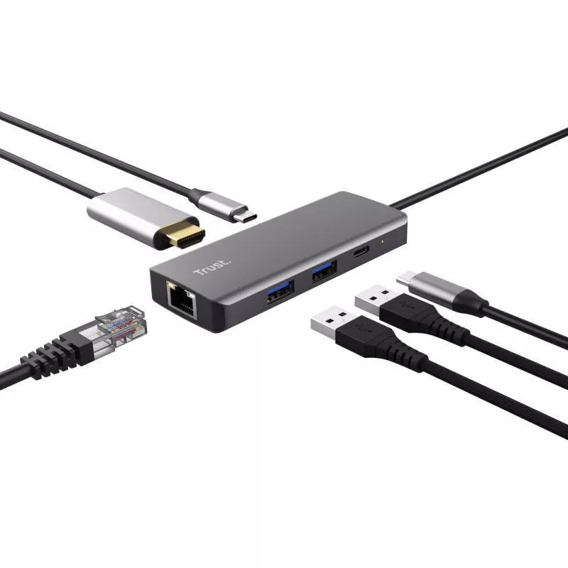 Trust Dalyx USB Type-C 1000 Mbit/s Sidabrinė