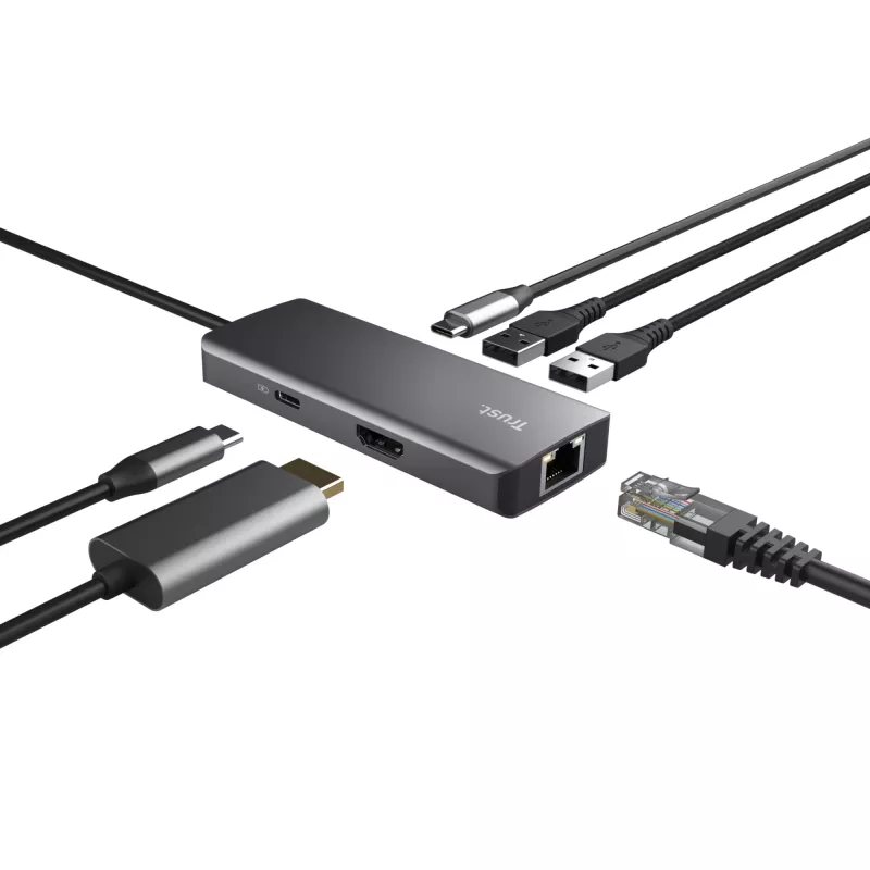 Trust Dalyx USB Type-C 1000 Mbit/s Sidabrinė