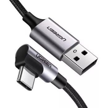 Ugreen 50940 USB laidas USB 2.0 5 m USB A USB C juoda, sidabrinė