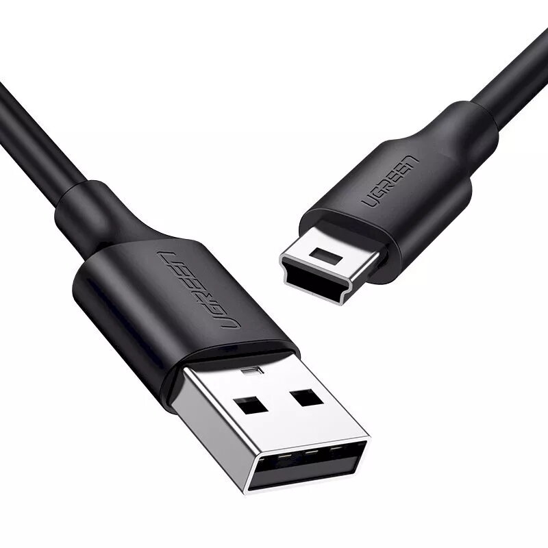 USB laidas UGREEN 10385 Mini-USB 480 Mbps 1,5 m Juodas, greitas įkrovimas