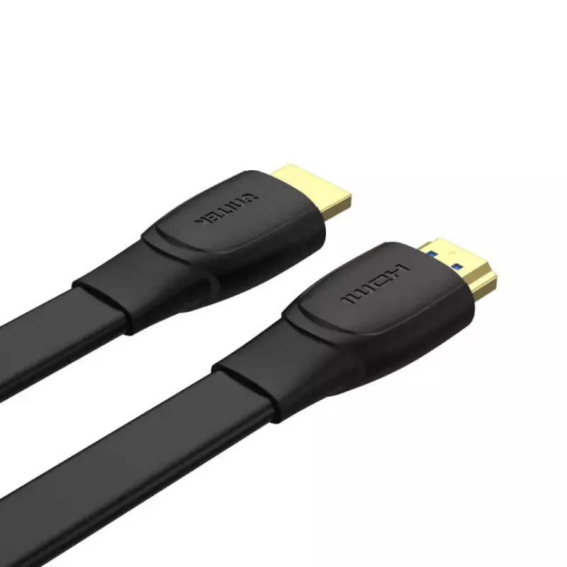 HDMI kabelis Unitek C11063BK-2M 2 m, HDMI 2.0, 18 Gbit/s, 4K@60Hz, ARC, plokščias juodas