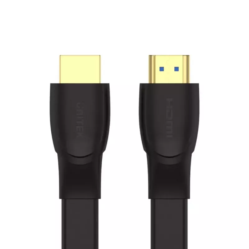 HDMI kabelis Unitek C11063BK-2M 2 m, HDMI 2.0, 18 Gbit/s, 4K@60Hz, ARC, plokščias juodas