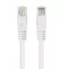 Tinklo komutacinis kabelis LANBERG Cat6 U/UTP 1 m, RJ-45 kištukas–kištukas, suvyta gija, baltas