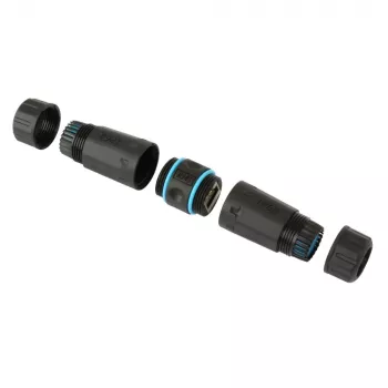 Techly IWP-MD C6-IP68T kabelio lyties keitiklis RJ-45 juodas